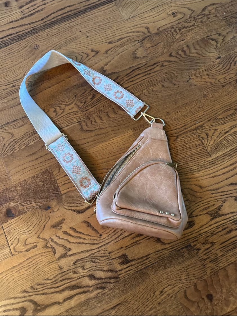 Women’s P.S Sling Bag with Floral Strap